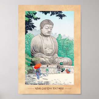 The Great Buddha at Kamakura FUJISHIMA TAKEJI Print