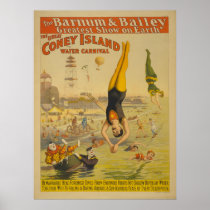 The Great Coney Island Water Carnival Poster