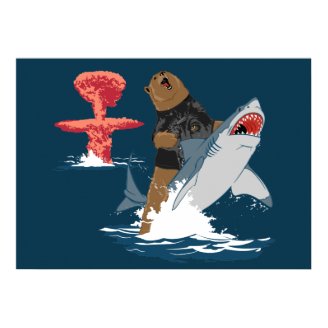 The Great Escape - bear shark cavalry Poster