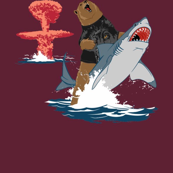 The Great Escape - bear shark cavalry shirt