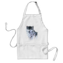 The great fierce wolf in all glory aprons
