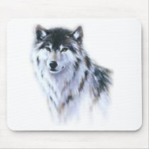 The great fierce wolf in all glory mouse pad