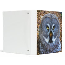 The Great Grey Owl Strix Nebulosa Lapland Owl 3 Ring Binder