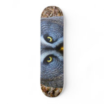 The Great Grey Owl Strix Nebulosa Lapland Owl Skate Board Decks