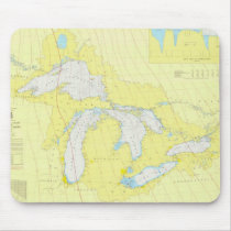 The Great Lakes Chart mousepads