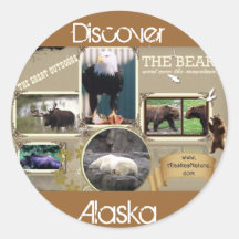The Great Outdoors in Alaska Round Stickers