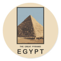 The Great Pyramid Egypt Round Stickers