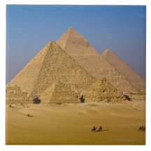 The Great Pyramids of Giza, Egypt Tiles