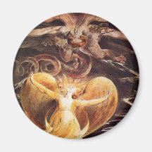 The Great Red Dragon And The Woman Clothed Refrigerator Magnet