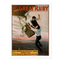 "The Great Ruby" Vintage Theater Poster postcards