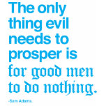 The great Sam Adams Quote I / Blue t-shirts