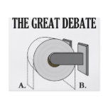 The Great Toilet Paper Bathroom Debate Full Color Flyer