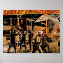 The Great Train Robbery Vintage Theater Poster