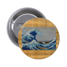The Great Tsunami Pinback Buttons