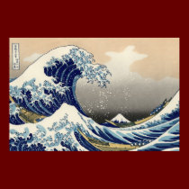"The Great Wave" copy of Hokusai's original c.1930 posters