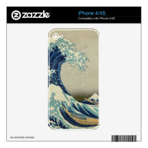 The Great Wave iPhone 4/4S Skin Decals For The iPhone 4