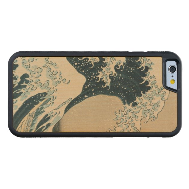 The Great Wave of Kanagawa, Views of Mt. Fuji Carved® Maple iPhone 6 Bumper-3