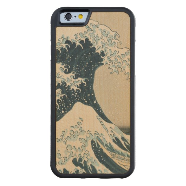 The Great Wave of Kanagawa, Views of Mt. Fuji Carved® Maple iPhone 6 Bumper
