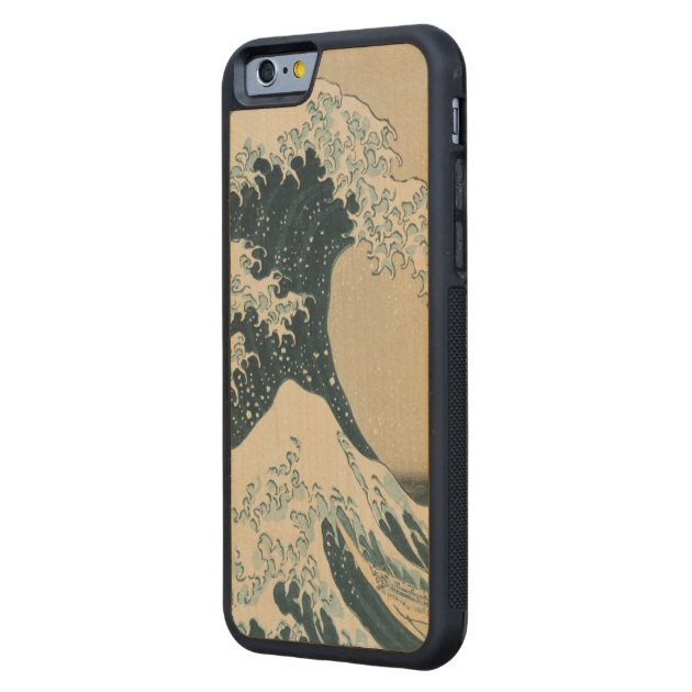 The Great Wave of Kanagawa, Views of Mt. Fuji Carved® Maple iPhone 6 Bumper