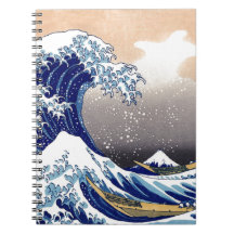 The Great Wave off Kanagawa - 神奈川沖浪裏 Spiral Note Book