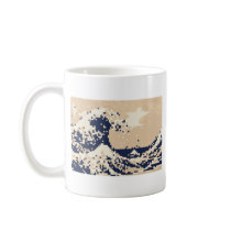 The Great Wave off Kanagawa 8 Bit Pixel Art Coffee Mug