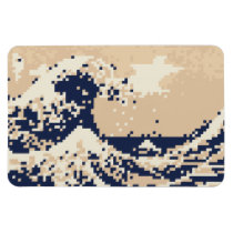 The Great Wave off Kanagawa 8 Bit Pixel Art Magnet
