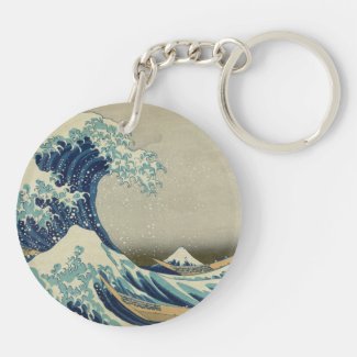 The Great Wave off Kanagawa Round Acrylic Key Chains