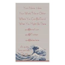 The Great Wave off Kanagawa Regular Business Card
