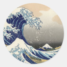 The Great Wave off Kanagawa Round Sticker