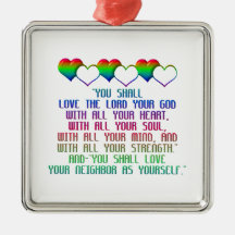 The Greatest Commandment Christmas Ornament