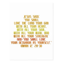 The Greatest Commandment Post Card