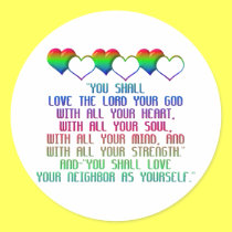 The Greatest Commandment stickers