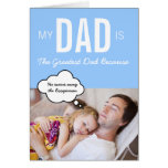 The greatest dad custom greeting card cards