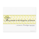 The greatest in the Kingdom of Heaven postcard