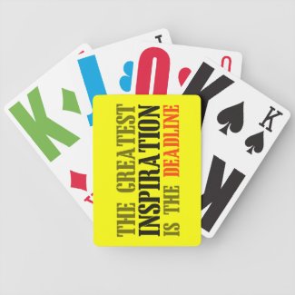 THE GREATEST INSPIRATION IS DEADLINE FUNNY MEME PLAYING CARDS