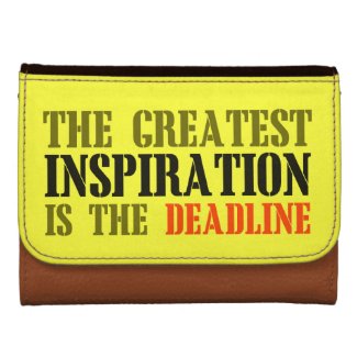 THE GREATEST INSPIRATION IS DEADLINE FUNNY MEME LEATHER WALLETS
