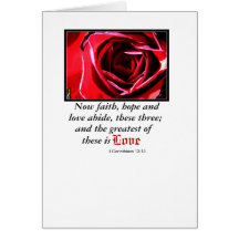 The greatest of these is love greeting card