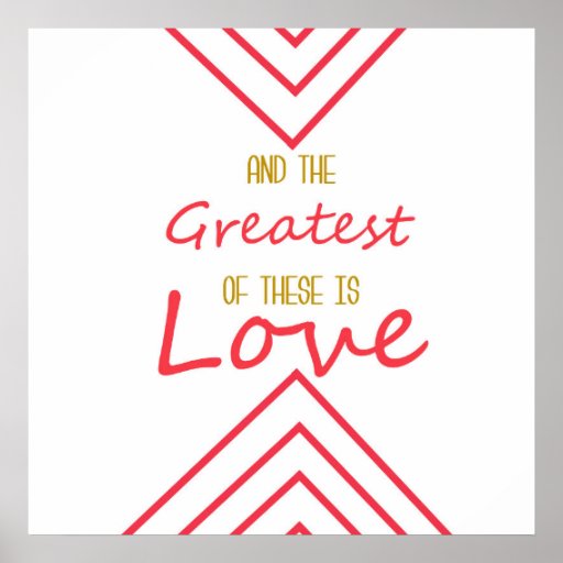The Greatest of These is Love Wall Art Zazzle