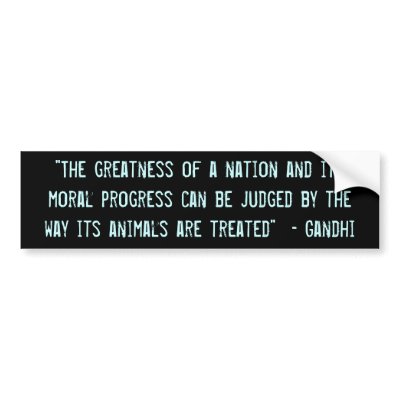 "The greatness of a nation..." Bumper Stickers
