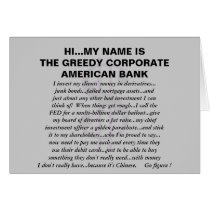 THE GREEDY CORPORATE AMERICAN BANK CARDS
