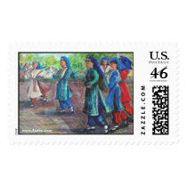 The Greek Dancers postage