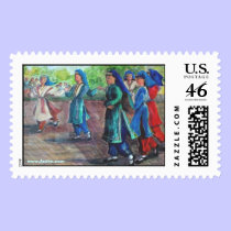 The Greek Dancers postage