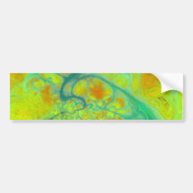 The Green Earth – Teal & Gold Tides Bumper Sticker