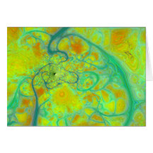 The Green Earth – Teal & Gold Tides Greeting Cards