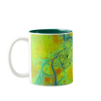 The Green Earth – Teal & Gold Tides mug