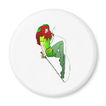 THE GREEN FISHING NYMPH magnets by cabinfeverdavid THE GREEN FISHING NYMPH magnets