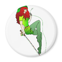 THE GREEN FISHING NYMPH magnets by cabinfeverdavid THE GREEN FISHING NYMPH magnets
