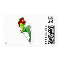 THE GREEN FISHING NYMPH postage by cabinfeverdavid THE GREEN FISHING NYMPH postage