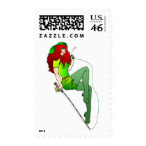 THE GREEN FISHING NYMPH postage by cabinfeverdavid THE GREEN FISHING NYMPH postage