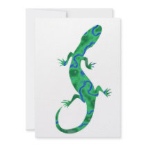 The Green Gecko kind Deco Custom Invitation